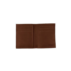 Billetera slim en cuero para hombre, color café