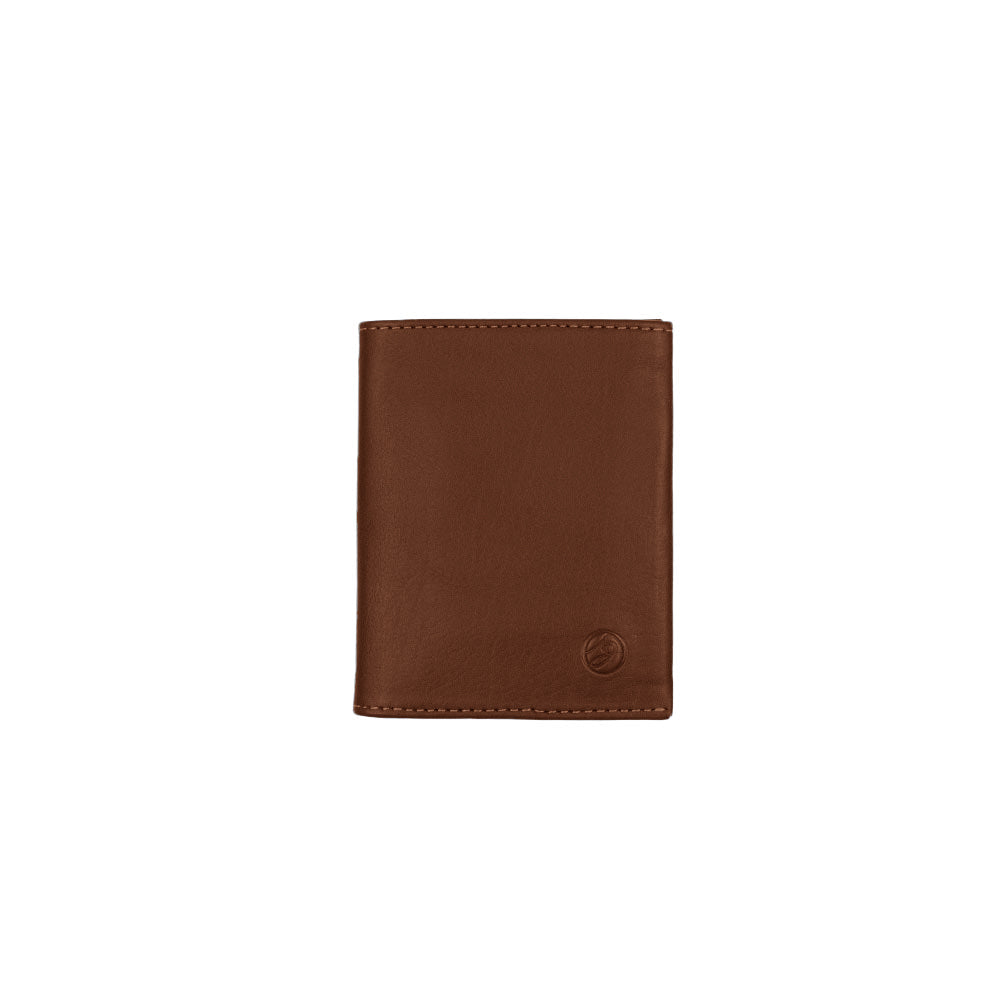 Billetera slim en cuero para hombre, color café